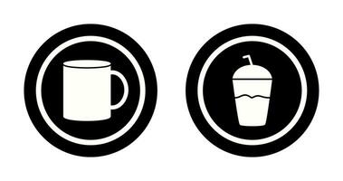 Coffee mug and Frappe Icon vector