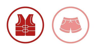 Life jacket and Swim Suit Icon vector