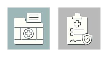 Folder and Health Protection Icon vector