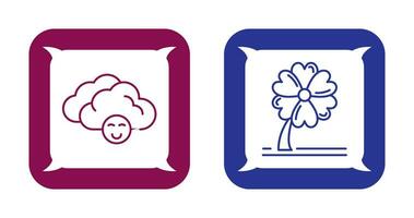 Cloudy and Clover  Icon vector