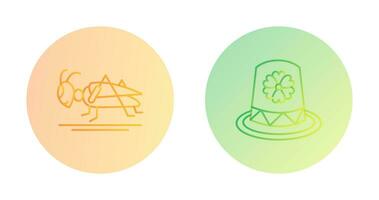 Grasshopper and Hat Icon vector