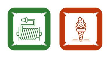 Water Hose and Ice Cream Icon vector