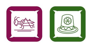 Grasshopper and Hat Icon vector