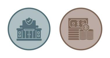 Protection Office and Money Icon vector