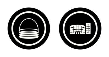 basket and shopping mall Icon vector