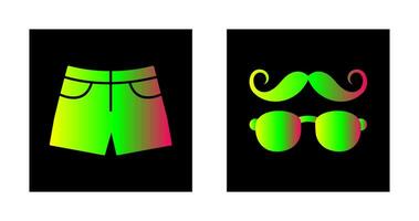 hipster estilo y pantalones cortos icono vector