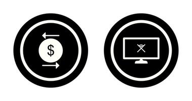 transaction and disconnected network  Icon vector