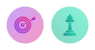 Dartboard and Bishop Icon vector