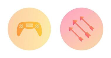 Gaming Console and Arrows Icon vector