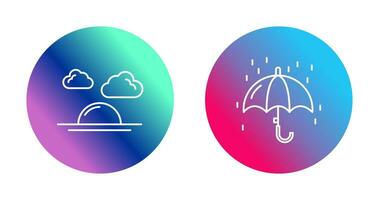 Sunshine and Raining Icon vector