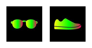 Sunglasses and Shoe Icon vector