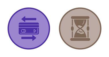 Transaction and Hourglass Icon vector