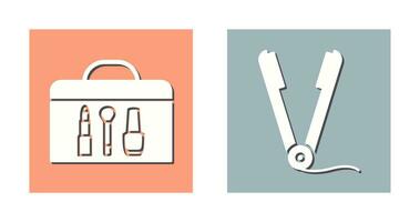 Cosmetics and Straightener Icon vector