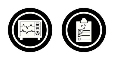 corazón Velocidad monitorear y grabar icono vector