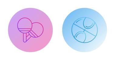 Ping Pong and Basketball Icon vector