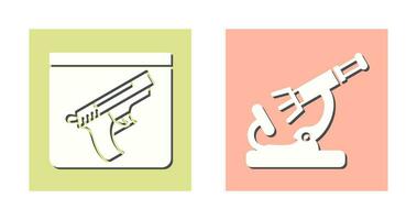 Evidence and Microscope Icon vector