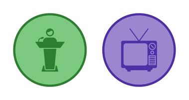 Elected Candidate and Television Icon vector