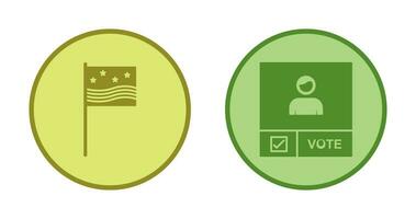 Flags and Candidate Banner Icon vector