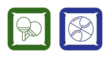 Ping Pong and Basketball Icon vector