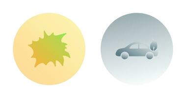 explosion and car on fire  Icon vector