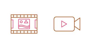 pictures reel and video Icon vector