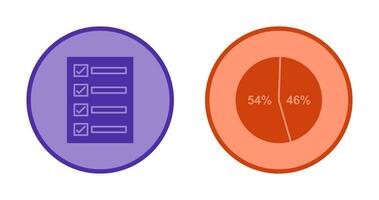 Filling Ballot Paper and diagram Icon vector