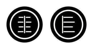 center align and left align  Icon vector