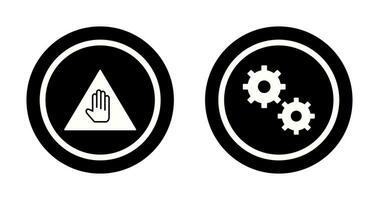 configurations and warning Icon vector