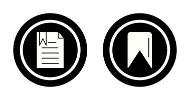 bookmarked document and Bookmark Icon vector