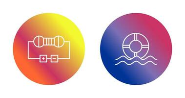 Resistor and  Float Icon vector