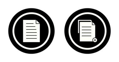 documento y dos archivos icono vector