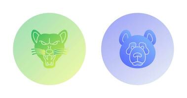 Wolf and Panda Icon vector