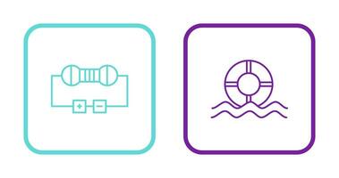 Resistor and  Float Icon vector