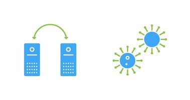 virus and network files  Icon vector