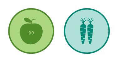 Apples and Carrots Icon vector