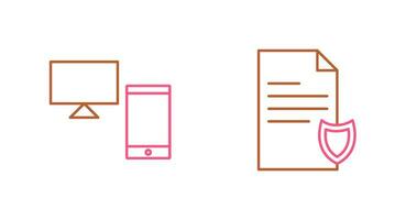 devices and private document  Icon vector