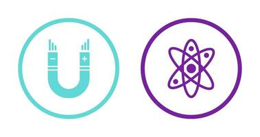 Atom and Magnet,attraction Icon vector