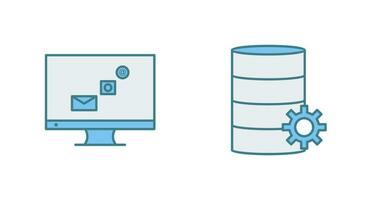 digital marketing and database management Icon vector