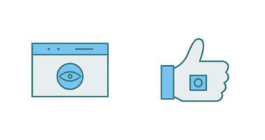 like marketing and web visibility Icon vector