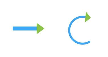 Derecha flecha y recargar icono vector