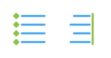 bulleted list and Right align  Icon vector