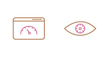 page speed and supervision Icon vector