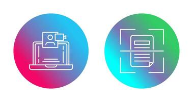 Video Call and Scan Icon vector