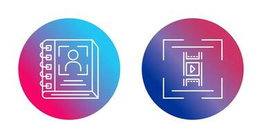 Directory and Video Icon vector