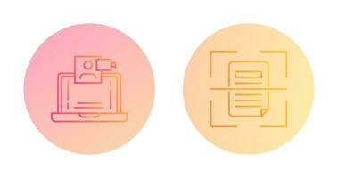 Video Call and Scan Icon vector