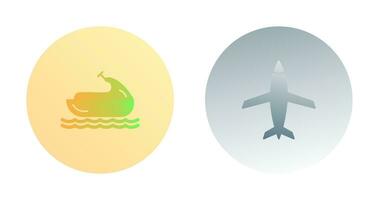 Jet Ski and Plane Icon vector