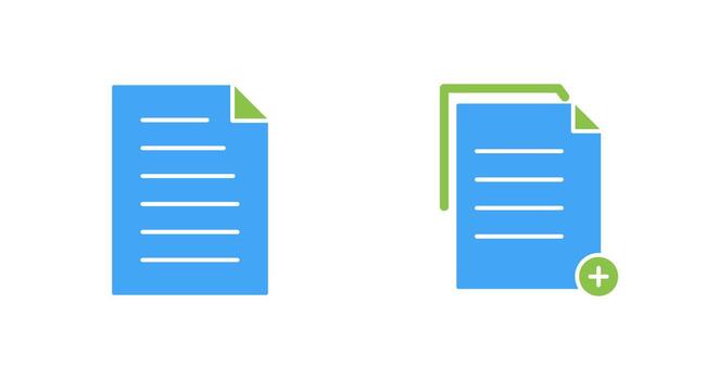document and two files  Icon vector