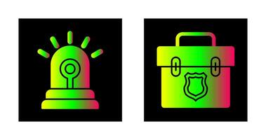 Siren and Suitcase Icon vector