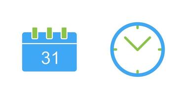 calendar and clock Icon vector