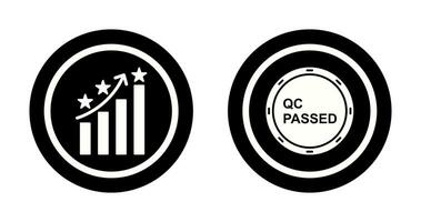 Reputation Management and QC Passed Icon vector